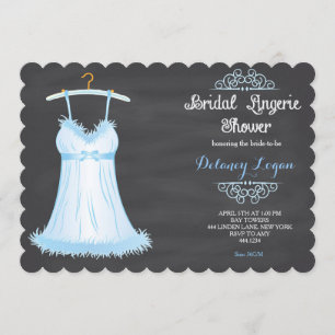 Invitación nupcial de la ducha de la ropa interior