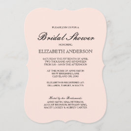 Invitación nupcial de la ducha de la tipografía