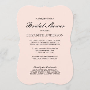 Invitación nupcial de la ducha de la tipografía
