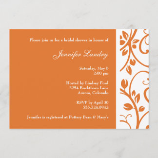 Invitación nupcial de la ducha de la vid floral de