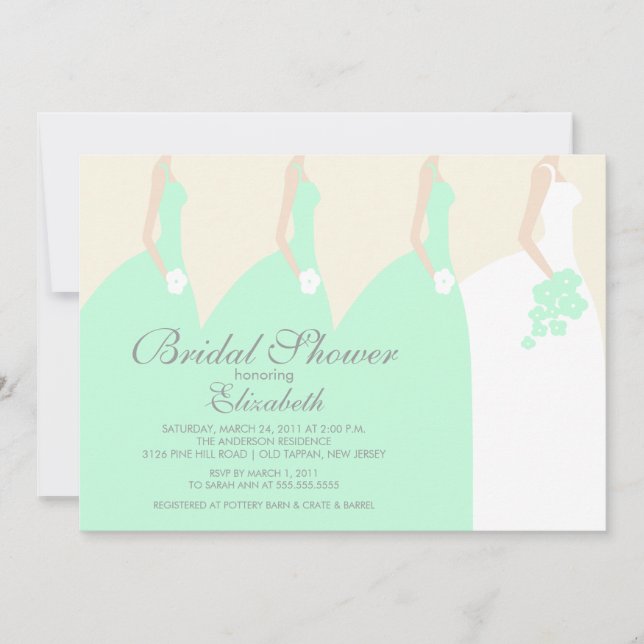 Invitación nupcial de la ducha de las damas de (Anverso)