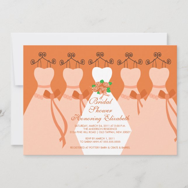 Invitación nupcial de la ducha de las damas de (Anverso)