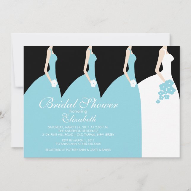 Invitación nupcial de la ducha de las damas de (Anverso)