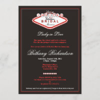 Invitación nupcial de la ducha de Las Vegas