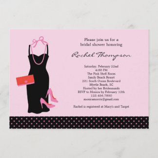 Invitación nupcial de la ducha de LBD