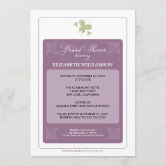 Invitación nupcial de la ducha de los corazones