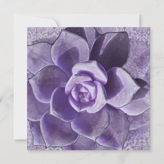 Invitación nupcial de la ducha de los Succulents (Anverso)