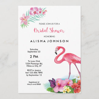 Invitación nupcial de la ducha de Luau del