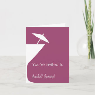 Invitación nupcial de la ducha de Martini