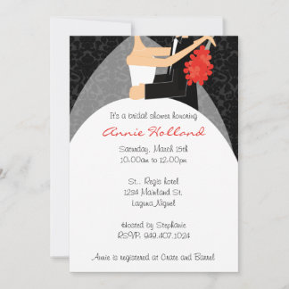 Invitación nupcial de la ducha de novia y del