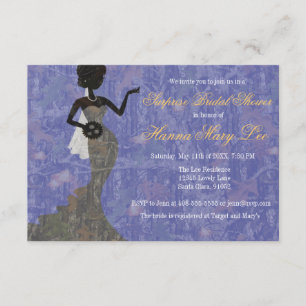 Invitación nupcial de la ducha del bígaro elegante