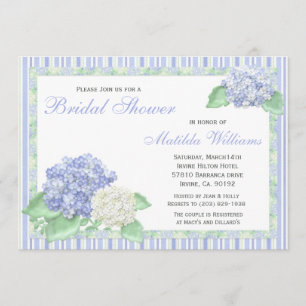 Invitación nupcial de la ducha del Hydrangea