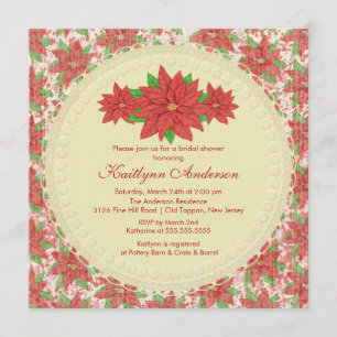 Invitación nupcial de la ducha del invierno del