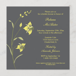 Invitación nupcial de la ducha del lirio del