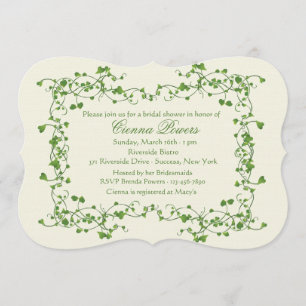 Invitación nupcial de la ducha del marco de la