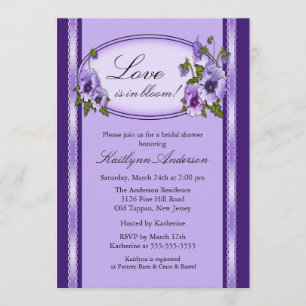 Invitación nupcial de la ducha del marco floral