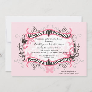 Invitación nupcial de la ducha del marco floral de