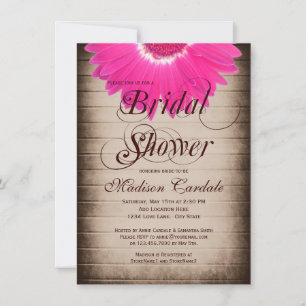 Invitación nupcial de la ducha del país de la