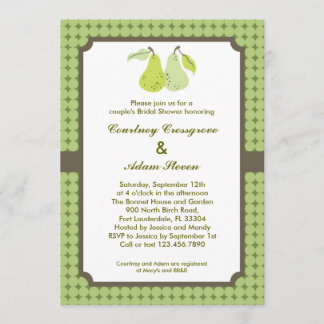Invitación nupcial de la ducha del par perfecto de