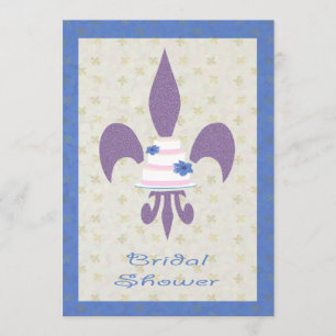 Invitación nupcial de la ducha del pastel de bodas