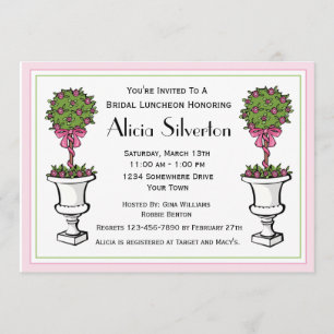 Invitación nupcial de la ducha del Topiary