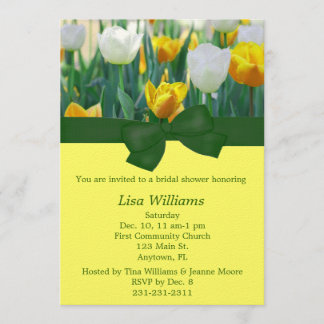 Invitación nupcial de la ducha del tulipán