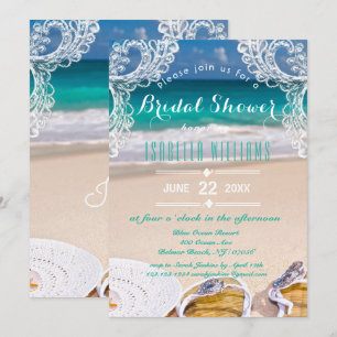 Invitación nupcial de la ducha del verano de la