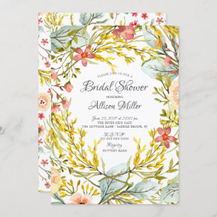 Invitación nupcial de la ducha del Wildflower