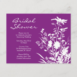Invitación nupcial de la ducha del Wildflower
