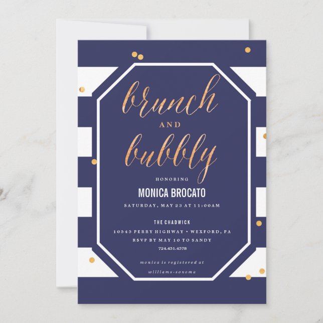 INVITACIÓN NUPCIAL de la DUCHA - flor de la (Anverso)