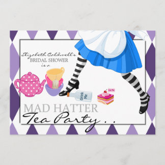 Invitación nupcial de la fiesta del té de la ducha