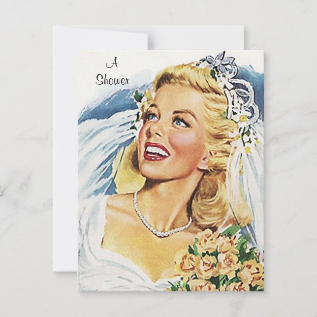 Invitación nupcial de la invitación de la ducha (Anverso)