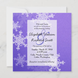 Invitación nupcial de los Navidades con nevadas az