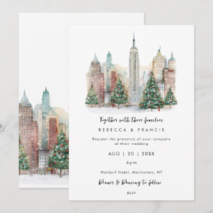 Invitación nupcial de navidades de Nueva York