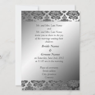 Invitación nupcial de padres novios y novios