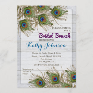 Invitación nupcial del brunch de la ducha de la