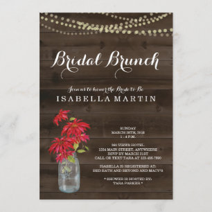 Invitación nupcial del brunch del navidad -