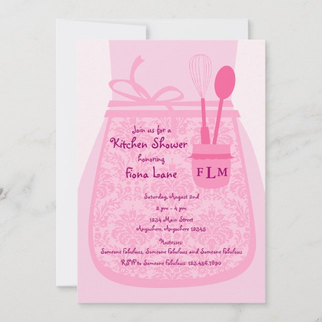 Invitación nupcial del fiesta de ducha de la (Anverso)