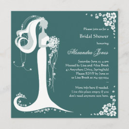 Invitación nupcial del fiesta de ducha de la novia