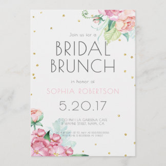 Invitación nupcial del fiesta del brunch