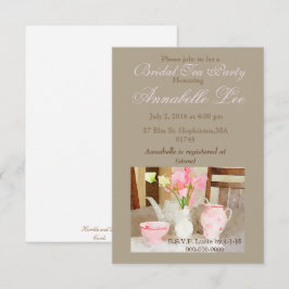 Invitación nupcial del té