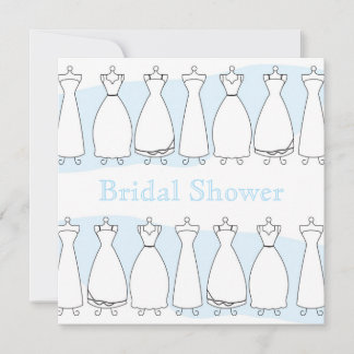 Invitación nupcial del vestido de boda de la ducha