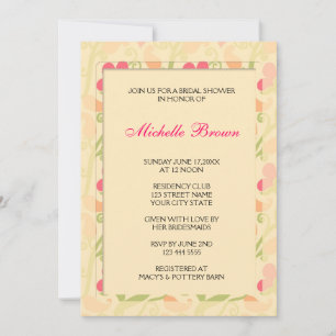 Invitación nupcial elegante de la ducha