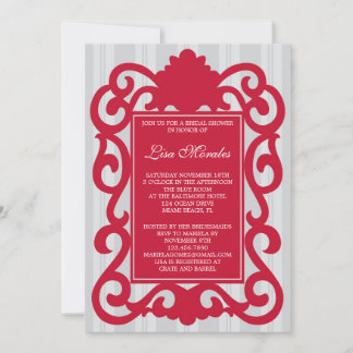 Invitación nupcial elegante de la ducha