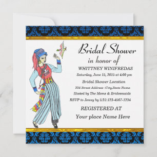 Invitación nupcial elegante de la ducha