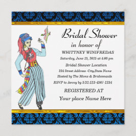 Invitación nupcial elegante de la ducha