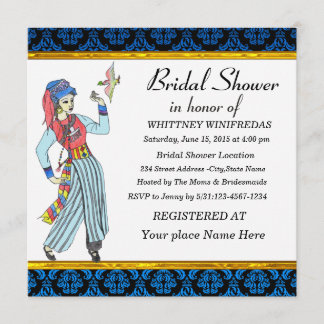 Invitación nupcial elegante de la ducha