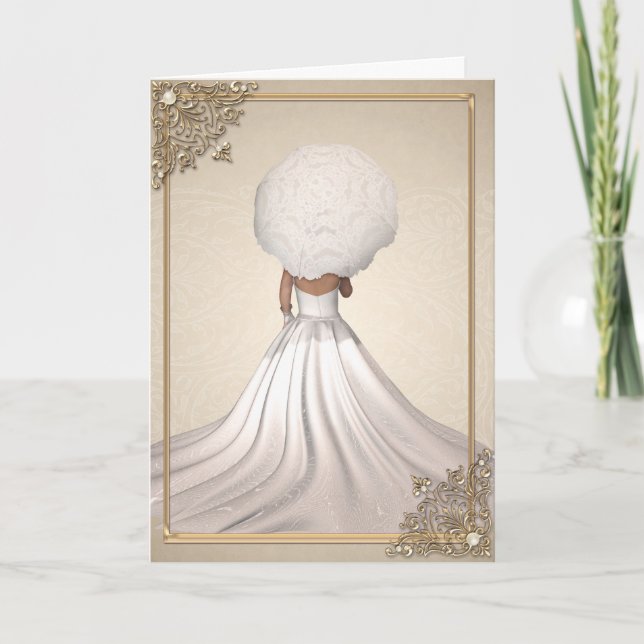 Invitación nupcial elegante de la ducha con el (Anverso)