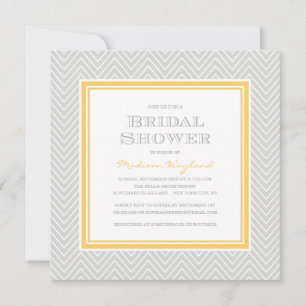 INVITACIÓN NUPCIAL ELEGANTE DE LA DUCHA DE CHEVRON