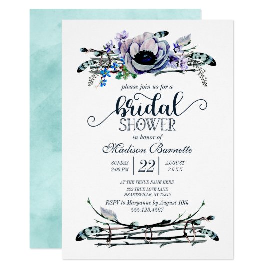 Invitación nupcial elegante de la ducha de la